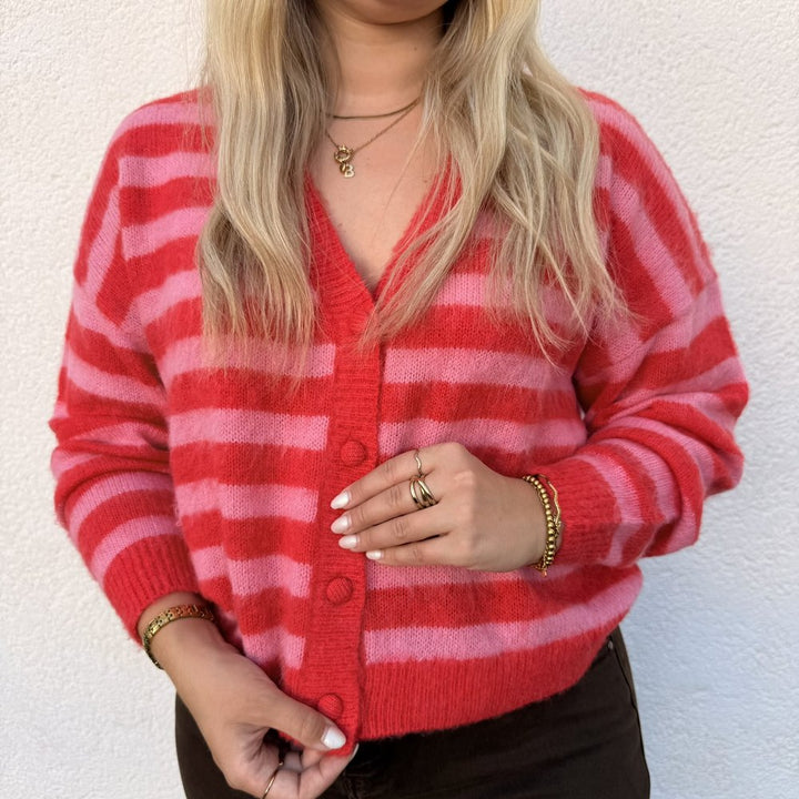 IHBLUSH Strickjacke gestreift