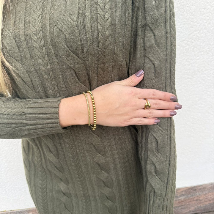 AF Strickkleid Zopfmuster