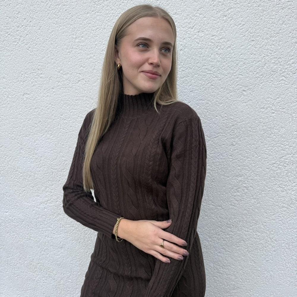 AF Strickkleid Zopfmuster