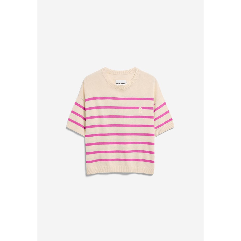 STRIPED LINEN BLEND SWEATER Leinenoberteil gestreift
